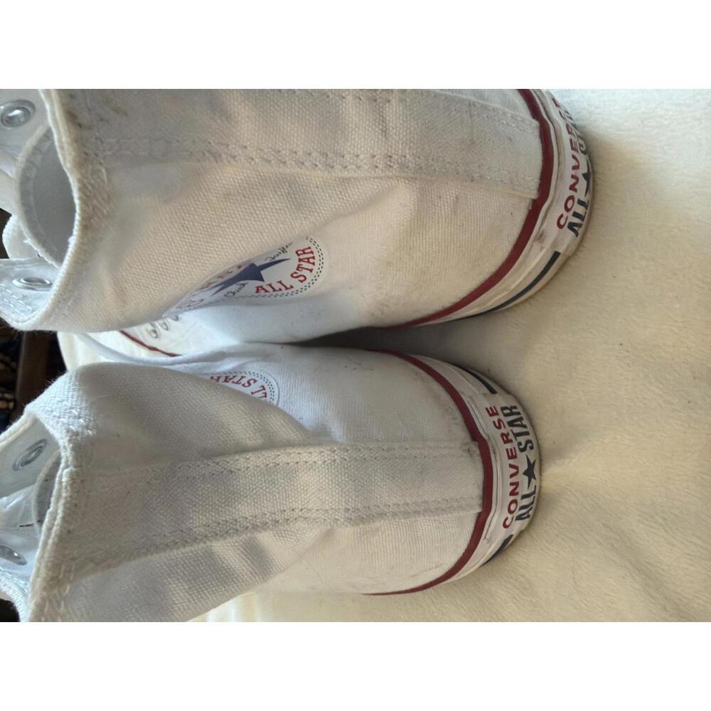White Converse Hi-tops Men Size 11, Wom Size 13 - Picture 2 of 6